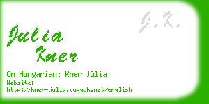 julia kner business card